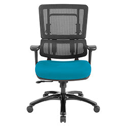 Vertical Black Mesh Back Chair with Shiny Black Base 1